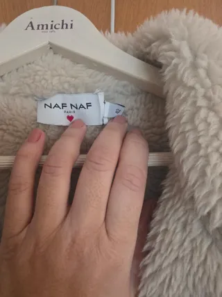 Cazadora Aviador Naf Naf Negra y Beige