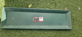 Maceta Rectangular Verde Plástico 60cm