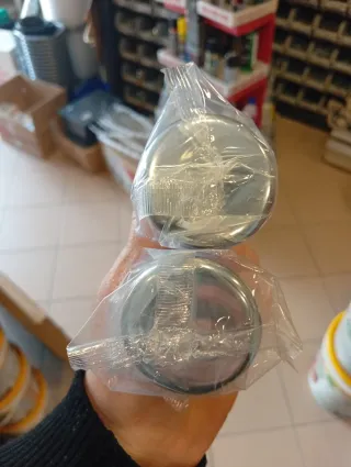 2 Tappi Scarico Lavabo Cromati Blu