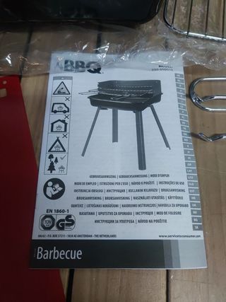 BBQ Barbacoa portátil de acero 36x45 cm