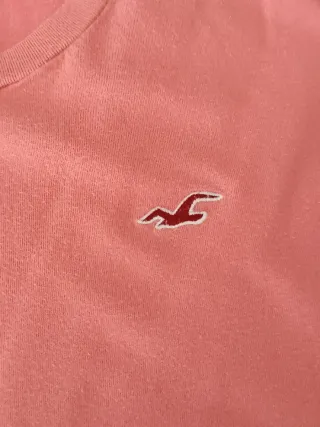 Camiseta Hollister Talla S Rosa