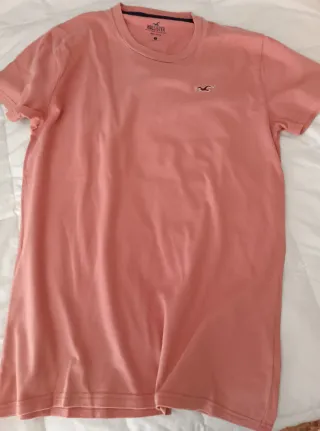 Camiseta Hollister Talla S Rosa
