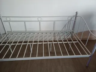 2 Camas Diván Forja Blanca