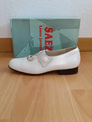 Zapatos comunión niña Saez blancos