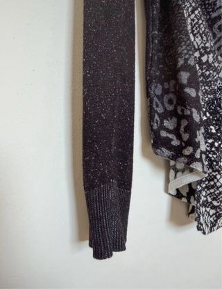 Jersey Desigual brillo negro y blanco