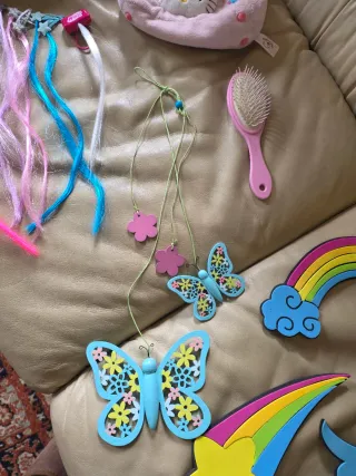 Decorazioni unicorno, arcobaleno, farfalle