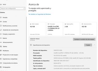 Ordenador portátil ASUS Intel Core i7 16GB RAM
