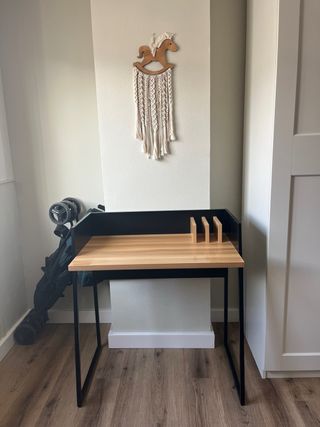 Escritorio Sklum Madera y Metal Negro