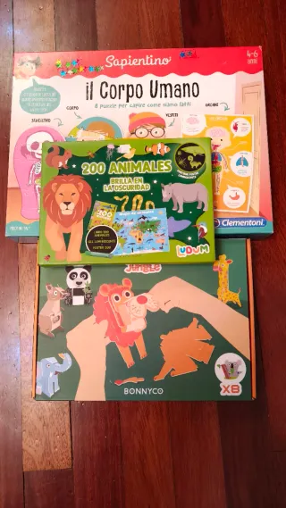 Lote 3 Puzzles Infantiles Sapientino, Clementoni,