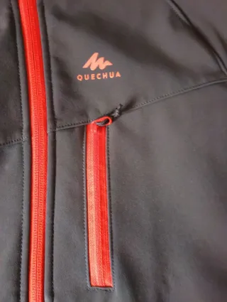 Cortavientos Quechua niño negro talla 8-9