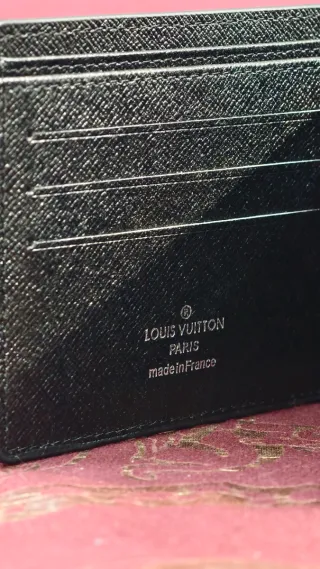 Cartera estilo Louis Vuitton Monogram Negra Gris