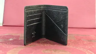 Cartera estilo Louis Vuitton Monogram Negra Gris