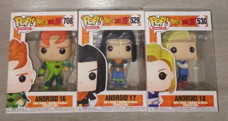 Lote Funko Pops Androides DBZ 16, 17 y 18