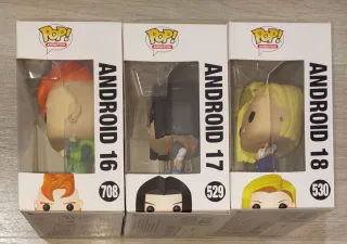 Lote Funko Pops Androides DBZ 16, 17 y 18