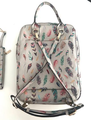 Mochila Parfois Estampado Plumas