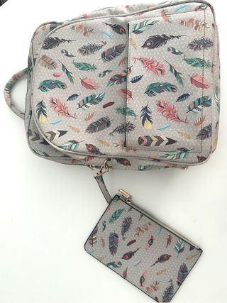 Mochila Parfois Estampado Plumas