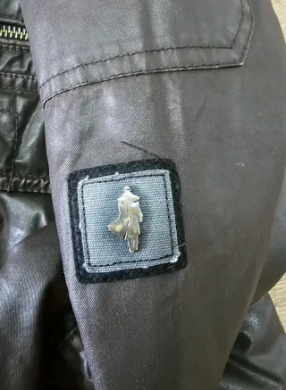 Giacca vera pelle vintage uomo XL