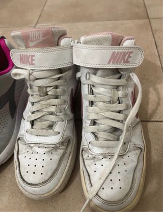 Set 2 paia scarpe grigie, rosa, bianche