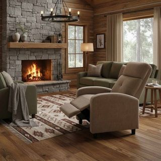 Poltrona relax manuale marrone