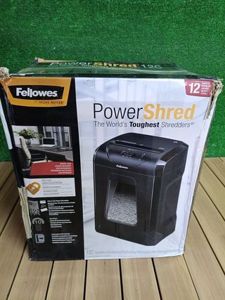 Fellowes Powershred 12C Destructora de Papel Corte Cruzado 22.5cm