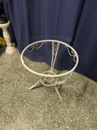 Mesa hierro forjado para jardín