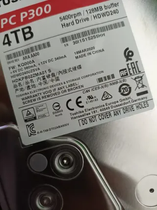 Disco Duro Toshiba P300 4TB 3.5 SATA3