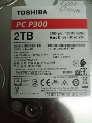 Disco Duro Toshiba P300 2TB SATA 3