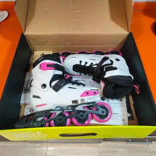 Patines Rollerblade Blancos y Rosas