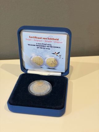 2€ Bélgica 2024. Presidencia UE Proof