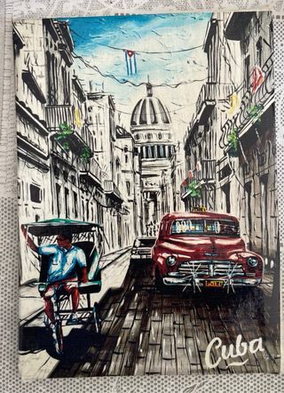 Set 4 Quadri Decorativi Cuba e Lisbona