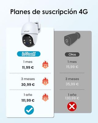 Cámara Solar 4G ieGeek 24/7 Grabación
