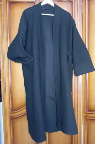 Abrigo kimono negro talla única