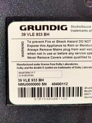 Se Vende TV Grundig de 39 Pulgadas con SMART TV