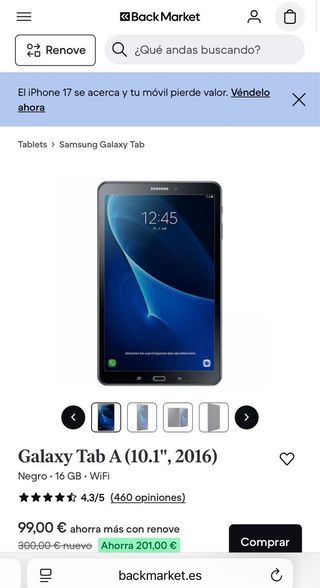 Samsung Galaxy Tab A 10.1 (2016) Negro