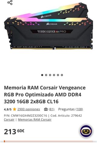Memoria RAM Corsair Vengeance RGB PRO DDR4