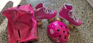 Patines de 4 ruedas rosas