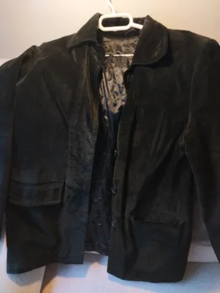 Chaquetón de ante negro