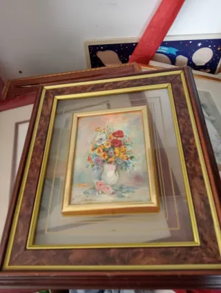 Conjunto di quadri di vario tipo, antichi e nuovi