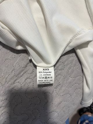 Body blanco de manga larga