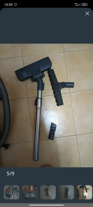 Aspiradora con accesorios