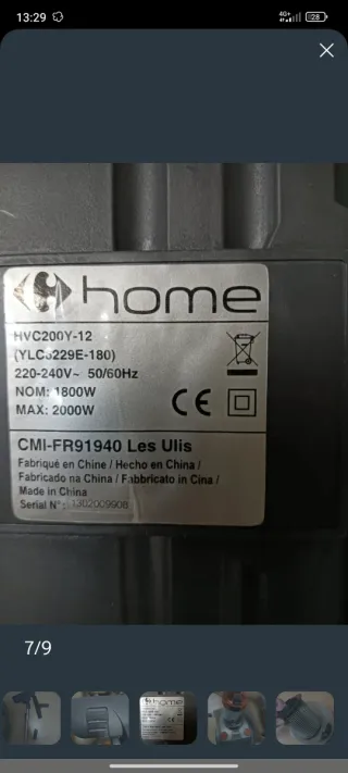 Aspiradora con accesorios