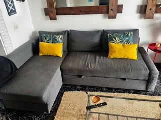 Sofá (sofa-cama) chaise longue gris