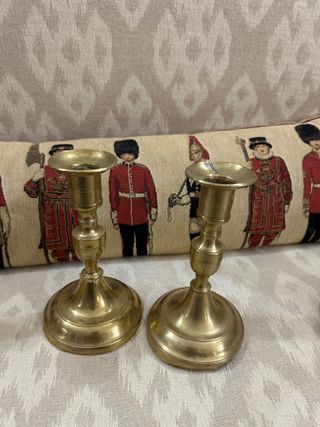 2 Candelabros Bronce Vintage