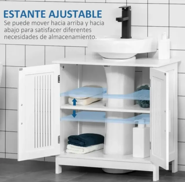 Mueble bajo lavabo blanco madera