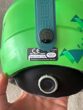 Casco de esquí verde