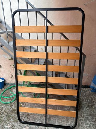Somier metálico con lamas de madera