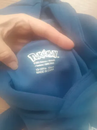 Sudadera Pokémon Azul Talla 13/14. 164cm