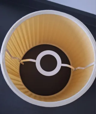 Tulipa de papel beige plisada