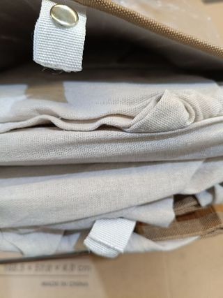 SONGMICS - Cesta de lavandería (150 L, 3 compartimentos de clasificación, tapa de bambú, asas, plegable, bolsa extraíble lavable a máquina, para lavandería, dormitorio, color madera LCB091N01