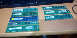 Lote 8 RAM DDR3: 5x2GB + 3x1GB (13GB)